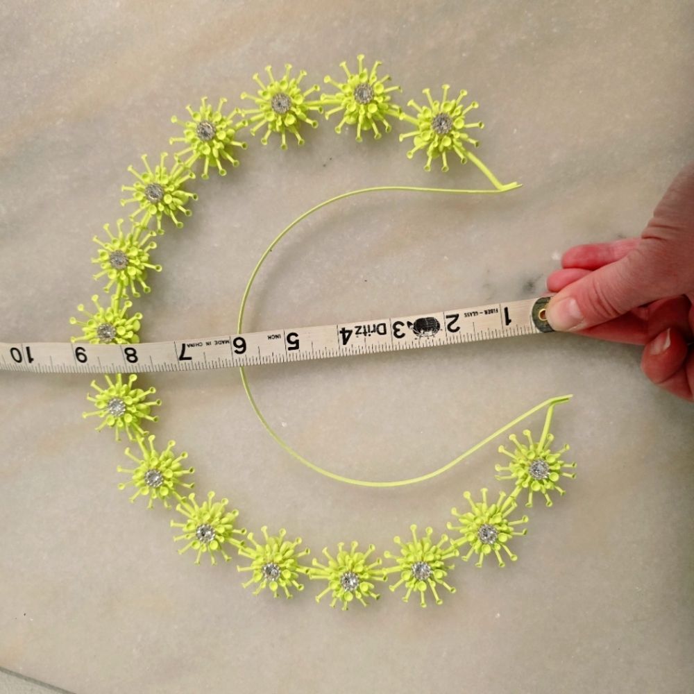Carbickova Colourful Festival Halo Crown In neon yellow - Picture 7 of 10
